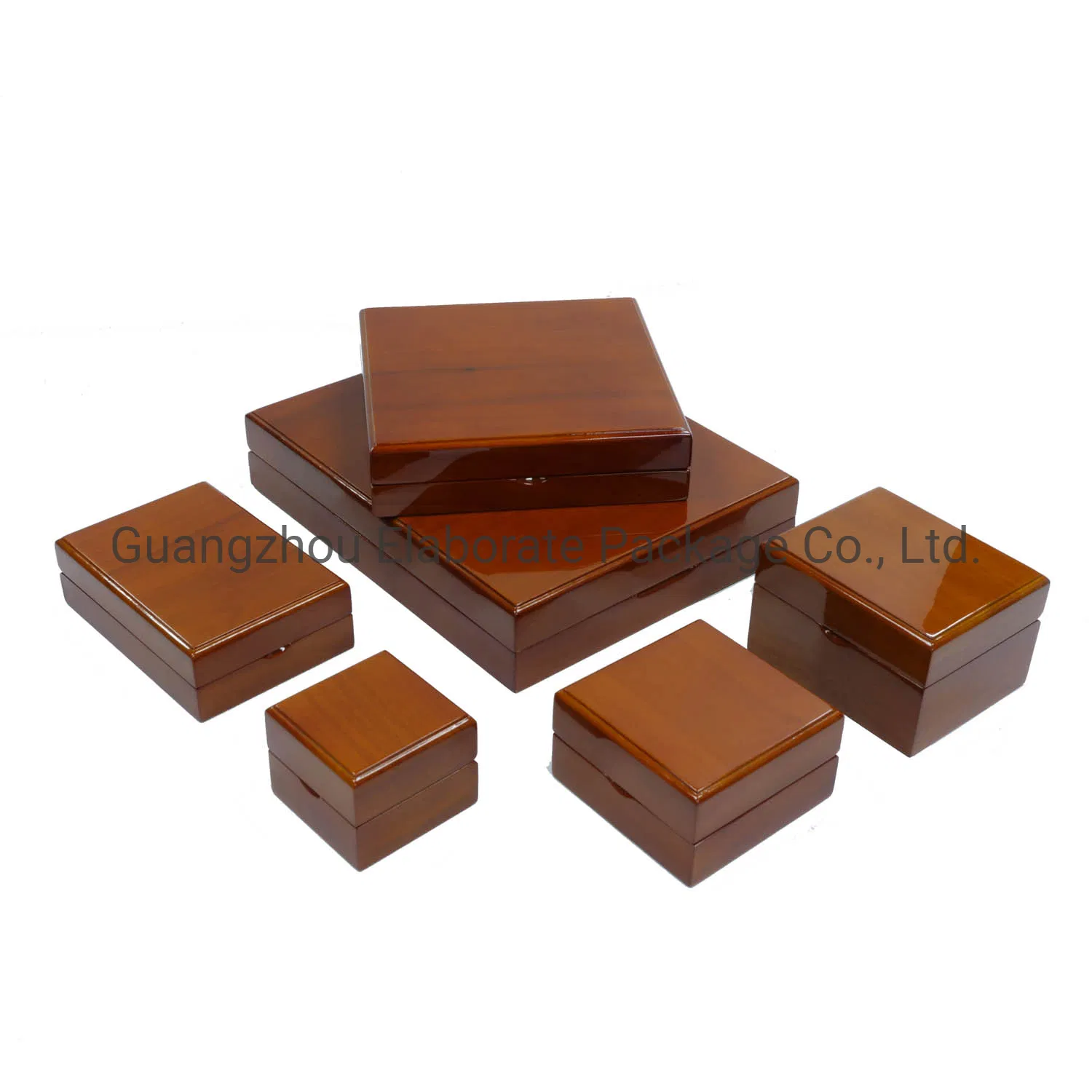 Boîte-cadeau de collection d'emballage de bijoux en bois massif de peinture faite à la main