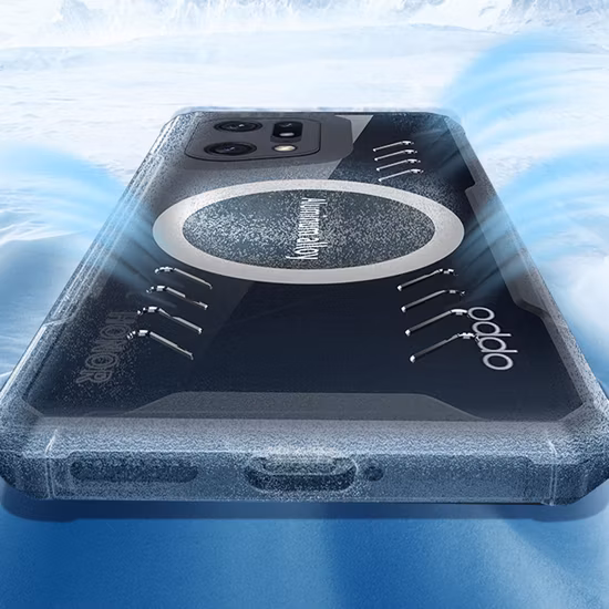 Coque de téléphone transparente en graphène pour Oppo Find X5 PRO 5g, Dissipation thermique, refroidissement de jeu, fonctionne pour support magnétique de voiture