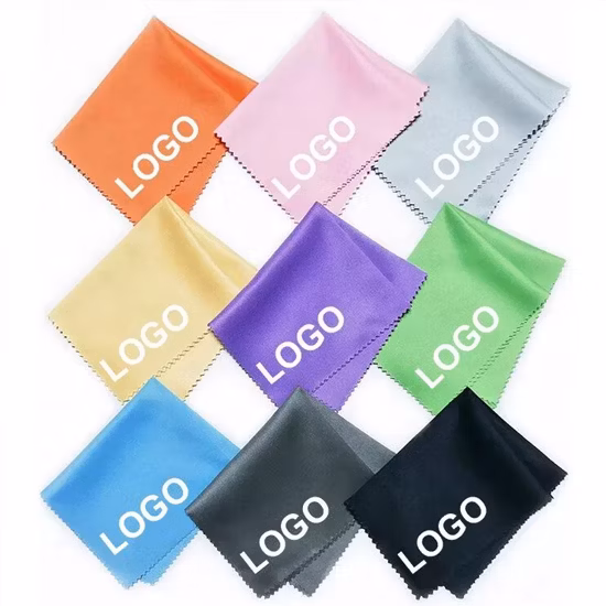 Chiffon de nettoyage de lunettes de soleil en microfibre imprimé avec logo personnalisé