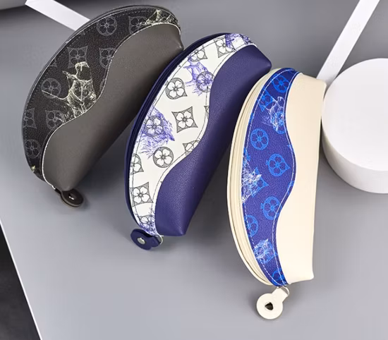Sac de rangement Portable pour lunettes, étui pour lunettes de soleil, étui à lunettes personnalisable avec fermeture éclair, vente en usine