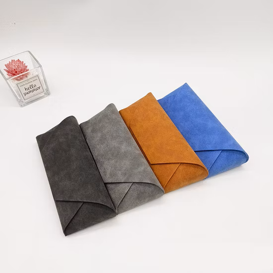 Boîte à lunettes pliante avec Logo personnalisé, étui en cuir PU pour lunettes de soleil, emballage