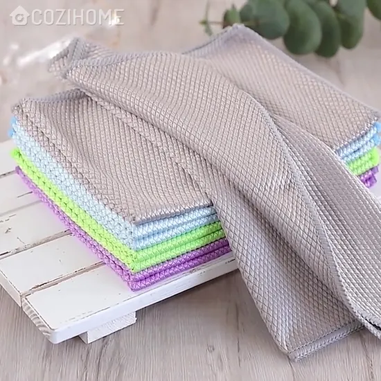 Chiffon de nettoyage en microfibre réutilisable sans traces, pour nettoyer les fenêtres, les lunettes, les miroirs, chiffon de nettoyage en verre en microfibre